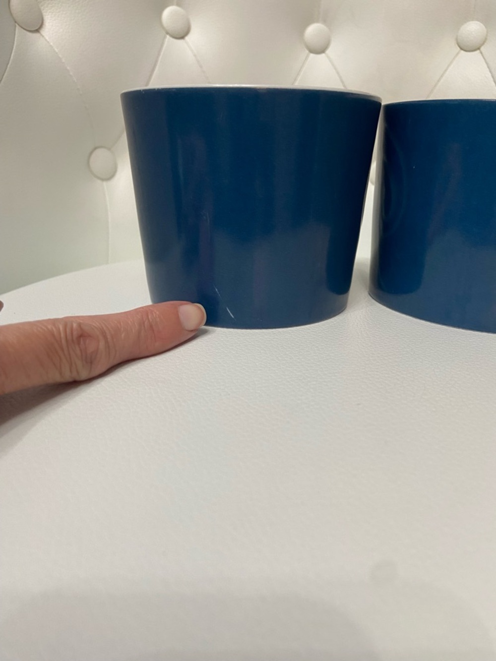 2 STARBUCKS 2008 Etched Blue Wave 🌊 Coffee Mug 13 Ounce Blue/White Collectible - Picture 17 of 17